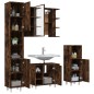vidaXL 4-tlg. Badmöbel-Set Räuchereiche Holzwerkstoff vidaXL 4-tlg. Badmöbel-Set Räuchereiche Holzwerkstoff