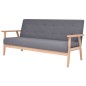 vidaXL Sofa-Set 3-tlg. Stoff Dunkelgrau vidaXL Sofa-Set 3-tlg. Stoff Dunkelgrau