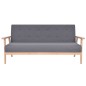 vidaXL Sofa-Set 3-tlg. Stoff Dunkelgrau vidaXL Sofa-Set 3-tlg. Stoff Dunkelgrau