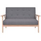 vidaXL Sofa-Set 3-tlg. Stoff Dunkelgrau vidaXL Sofa-Set 3-tlg. Stoff Dunkelgrau