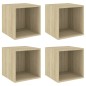 vidaXL Wandschränke 4 Stk. Sonoma-Eiche 37x37x37 cm Holzwerkstoff vidaXL Wandschränke 4 Stk. Sonoma-Eiche 37x37x37 cm Holzwerkstoff