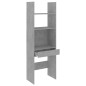 vidaXL Bücherregal Betongrau 60x35x180 cm Holzwerkstoff vidaXL Bücherregal Betongrau 60x35x180 cm Holzwerkstoff