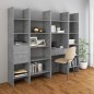 vidaXL Bücherregal Betongrau 60x35x180 cm Holzwerkstoff vidaXL Bücherregal Betongrau 60x35x180 cm Holzwerkstoff