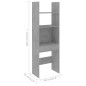 vidaXL Bücherregal Betongrau 60x35x180 cm Holzwerkstoff vidaXL Bücherregal Betongrau 60x35x180 cm Holzwerkstoff