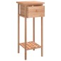 vidaXL Beistelltisch mit Schublade 25x25x60 cm Massivholz Nussbaum 