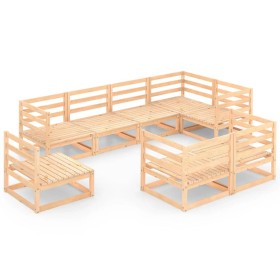 vidaXL 8-tlg. Garten-Lounge-Set Massivholz Kiefer