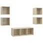vidaXL 5-tlg. TV-Schrank-Set Sonoma-Eiche Holzwerkstoff vidaXL 5-tlg. TV-Schrank-Set Sonoma-Eiche Holzwerkstoff