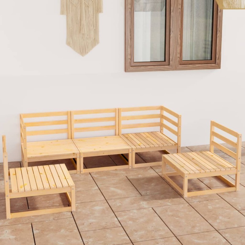 vidaXL 5-tlg. Garten-Lounge-Set Massivholz Kiefer vidaXL 5-tlg. Garten-Lounge-Set Massivholz Kiefer