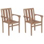 vidaXL Gartenstühle 2 Stk. mit Grünen Kissen Massivholz Teak vidaXL Gartenstühle 2 Stk. mit Grünen Kissen Massivholz Teak