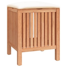 vidaXL Badhocker 40,5x40x52 cm Massivholz Nussbaum