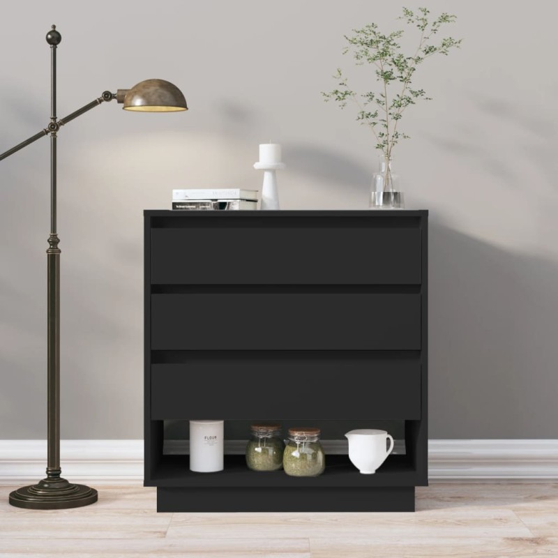 vidaXL Sideboard Schwarz 70x41x75 cm Holzwerkstoff vidaXL Sideboard Schwarz 70x41x75 cm Holzwerkstoff