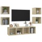 vidaXL 5-tlg. TV-Schrank-Set Sonoma-Eiche Holzwerkstoff vidaXL 5-tlg. TV-Schrank-Set Sonoma-Eiche Holzwerkstoff