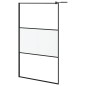vidaXL Duschwand für Walk-In Dusche 115x195 cm ESG Mattiert Schwarz vidaXL Duschwand für Walk-In Dusche 115x195 cm ESG Mattiert Schwarz