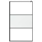 vidaXL Duschwand für Walk-In Dusche 115x195 cm ESG Mattiert Schwarz vidaXL Duschwand für Walk-In Dusche 115x195 cm ESG Mattiert Schwarz