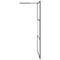 vidaXL Duschwand für Walk-In Dusche 115x195 cm ESG Mattiert Schwarz vidaXL Duschwand für Walk-In Dusche 115x195 cm ESG Mattiert Schwarz