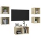 vidaXL 5-tlg. TV-Schrank-Set Sonoma-Eiche Holzwerkstoff vidaXL 5-tlg. TV-Schrank-Set Sonoma-Eiche Holzwerkstoff