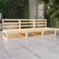 vidaXL Outdoor-Sofa 3-Sitzer Massivholz Kiefer vidaXL Outdoor-Sofa 3-Sitzer Massivholz Kiefer