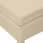 vidaXL Hocker mit Holzbeinen Creme Stoff vidaXL Hocker mit Holzbeinen Creme Stoff