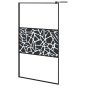vidaXL Duschwand für Walk-In Dusche 115x195 cm ESG Steindesign Schwarz vidaXL Duschwand für Walk-In Dusche 115x195 cm ESG Steindesign Schwarz