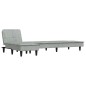 vidaXL Schlafsofa in L-Form Hellgrau 255x140x70 cm Samt vidaXL Schlafsofa in L-Form Hellgrau 255x140x70 cm Samt