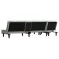 vidaXL Schlafsofa in L-Form Hellgrau 255x140x70 cm Samt vidaXL Schlafsofa in L-Form Hellgrau 255x140x70 cm Samt