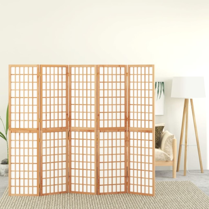 vidaXL 5-tlg. Paravent Japanischer Stil Faltbar 200x170 cm vidaXL 5-tlg. Paravent Japanischer Stil Faltbar 200x170 cm