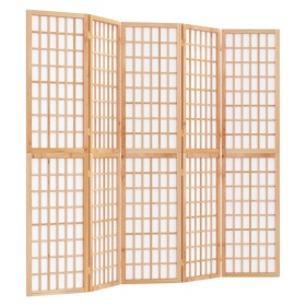 vidaXL 5-tlg. Paravent Japanischer Stil Faltbar 200x170 cm