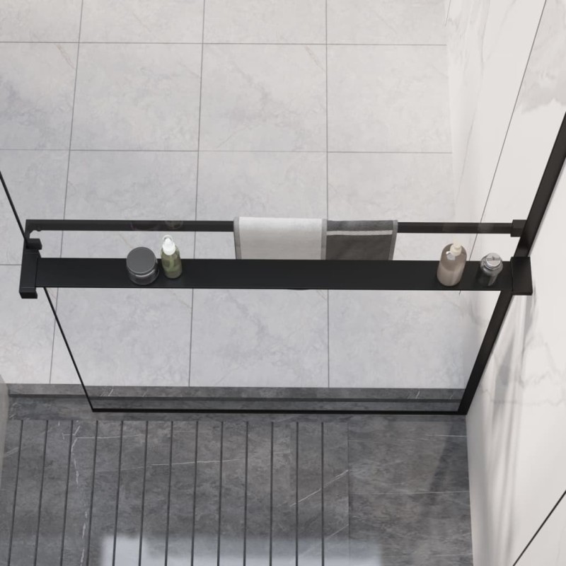 vidaXL Duschablage für Begehbare Dusche Schwarz 90 cm Aluminium vidaXL Duschablage für Begehbare Dusche Schwarz 90 cm Aluminium