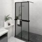 vidaXL Duschwand mit Ablage für Walk-In-Dusche Schwarz 90x195 cm ESG vidaXL Duschwand mit Ablage für Walk-In-Dusche Schwarz 90x195 cm ESG