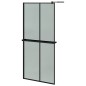vidaXL Duschwand mit Ablage für Walk-In-Dusche Schwarz 90x195 cm ESG vidaXL Duschwand mit Ablage für Walk-In-Dusche Schwarz 90x195 cm ESG