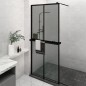 vidaXL Duschwand mit Ablage für Walk-In-Dusche Schwarz 100x195 cm ESG vidaXL Duschwand mit Ablage für Walk-In-Dusche Schwarz 100x195 cm ESG