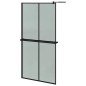 vidaXL Duschwand mit Ablage für Walk-In-Dusche Schwarz 100x195 cm ESG vidaXL Duschwand mit Ablage für Walk-In-Dusche Schwarz 100x195 cm ESG