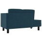 vidaXL Chaiselongue mit Kissen und Nackenrolle Blau Samt vidaXL Chaiselongue mit Kissen und Nackenrolle Blau Samt