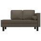 vidaXL Chaiselongue mit Kissen und Nackenrolle Grau Kunstleder vidaXL Chaiselongue mit Kissen und Nackenrolle Grau Kunstleder