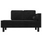 vidaXL Chaiselongue mit Kissen und Nackenrolle Schwarz Samt vidaXL Chaiselongue mit Kissen und Nackenrolle Schwarz Samt