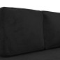 vidaXL Chaiselongue mit Kissen und Nackenrolle Schwarz Samt vidaXL Chaiselongue mit Kissen und Nackenrolle Schwarz Samt