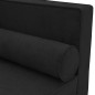 vidaXL Chaiselongue mit Kissen und Nackenrolle Schwarz Samt vidaXL Chaiselongue mit Kissen und Nackenrolle Schwarz Samt