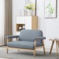 vidaXL 2-Sitzer-Sofa Stoff Hellgrau vidaXL 2-Sitzer-Sofa Stoff Hellgrau