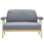 vidaXL 2-Sitzer-Sofa Stoff Hellgrau vidaXL 2-Sitzer-Sofa Stoff Hellgrau