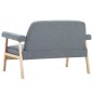vidaXL 2-Sitzer-Sofa Stoff Hellgrau vidaXL 2-Sitzer-Sofa Stoff Hellgrau