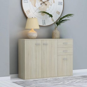 vidaXL Sideboard Sonoma-Eiche 105x30x75 cm Holzwerkstoff