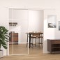 vidaXL Schiebetür ESG-Glas und Aluminium 90x205 cm Weiß vidaXL Schiebetür ESG-Glas und Aluminium 90x205 cm Weiß