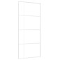 vidaXL Schiebetür ESG-Glas und Aluminium 90x205 cm Weiß vidaXL Schiebetür ESG-Glas und Aluminium 90x205 cm Weiß