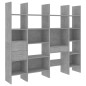 vidaXL 4-tlg. Bücherregal-Set Betongrau Holzwerkstoff vidaXL 4-tlg. Bücherregal-Set Betongrau Holzwerkstoff