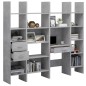 vidaXL 4-tlg. Bücherregal-Set Betongrau Holzwerkstoff vidaXL 4-tlg. Bücherregal-Set Betongrau Holzwerkstoff