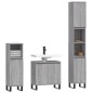 3-tlg. Badmöbel-Set Grau Sonoma Holzwerkstoff 3-tlg. Badmöbel-Set Grau Sonoma Holzwerkstoff
