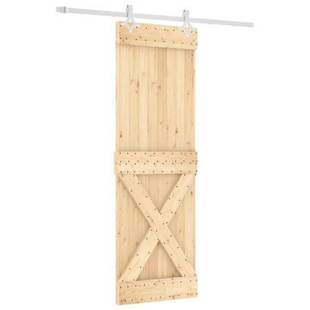 vidaXL Schiebetür mit Beschlag 70x210 cm Massivholz Kiefer
