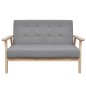 vidaXL Sofa-Set 2-tlg. Stoff Hellgrau vidaXL Sofa-Set 2-tlg. Stoff Hellgrau