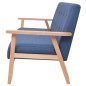 vidaXL 3-tlg. Sofagarnitur Stoff Blau vidaXL 3-tlg. Sofagarnitur Stoff Blau
