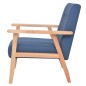vidaXL 3-tlg. Sofagarnitur Stoff Blau vidaXL 3-tlg. Sofagarnitur Stoff Blau